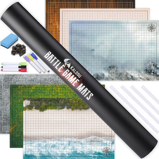 3-Pack Double Sided Battle Terrain Grid Maps