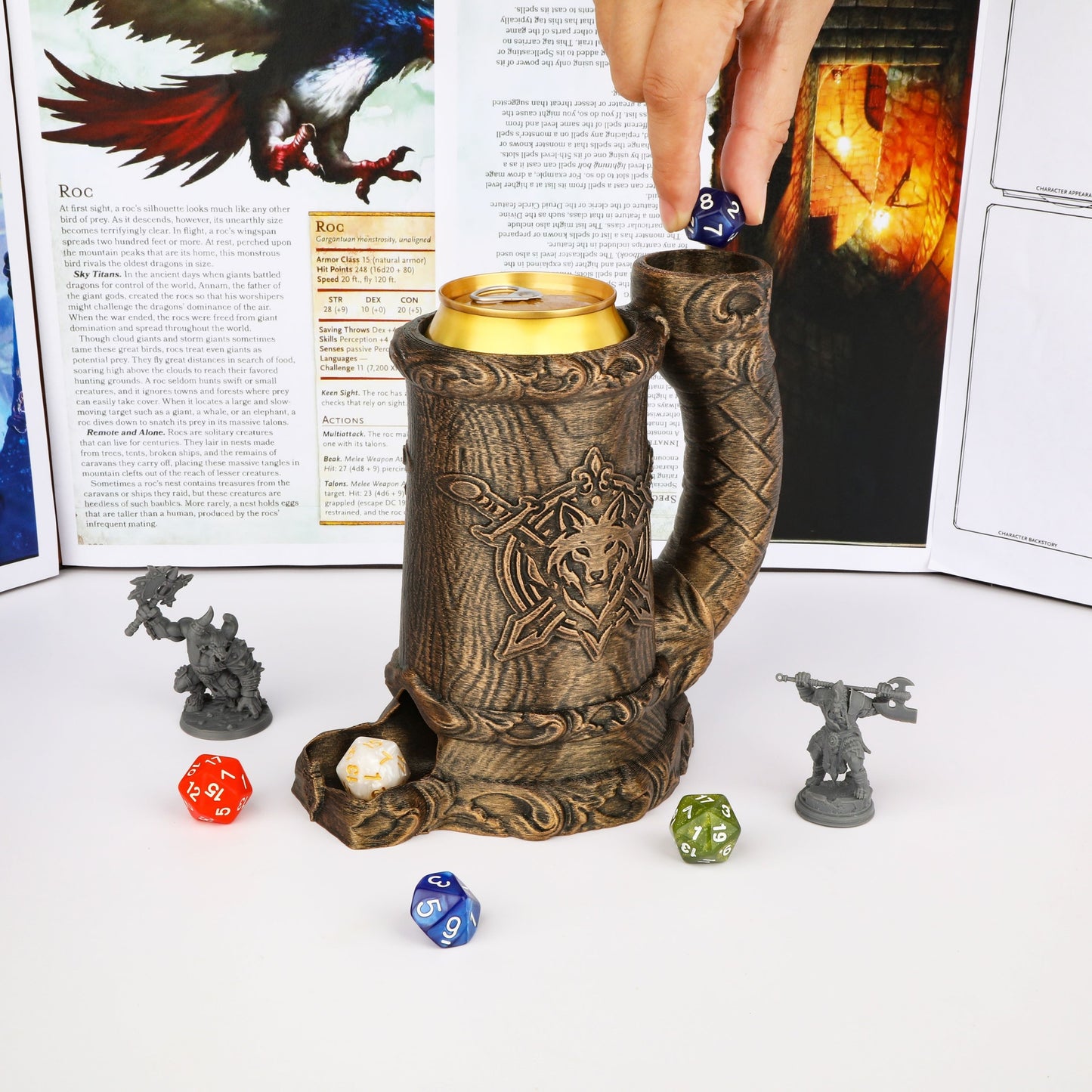 Wolf Crest Mug Dice Tower