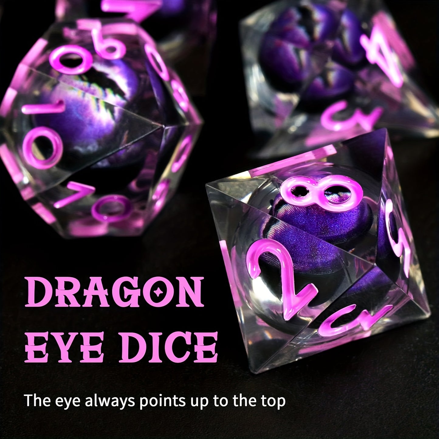 Purple Storm Liquid Core Dice Set