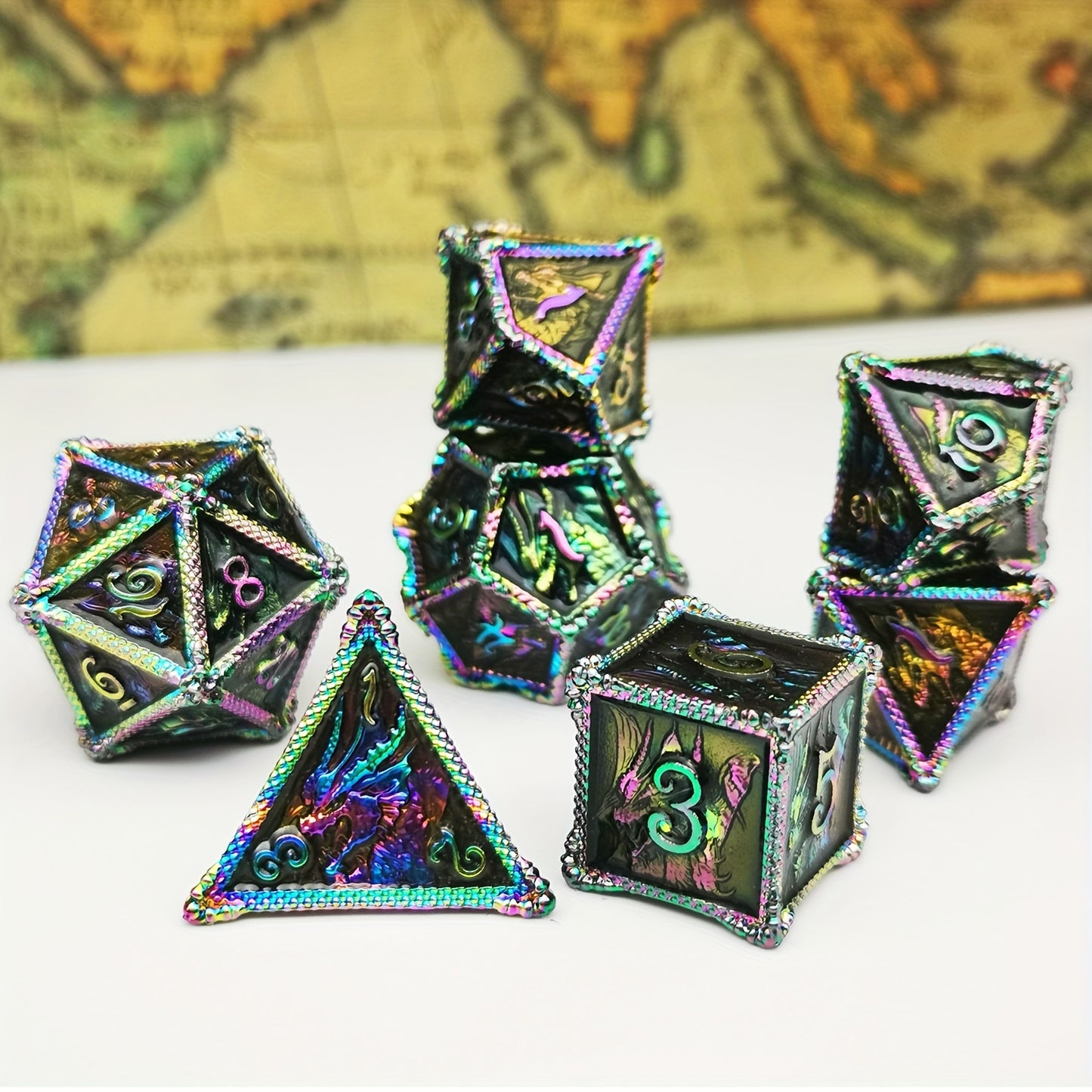 7-Piece Metal Dragon Dice Set