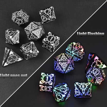 7 piece LED Light Up Dice Set