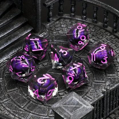 Purple Storm Liquid Core Dice Set