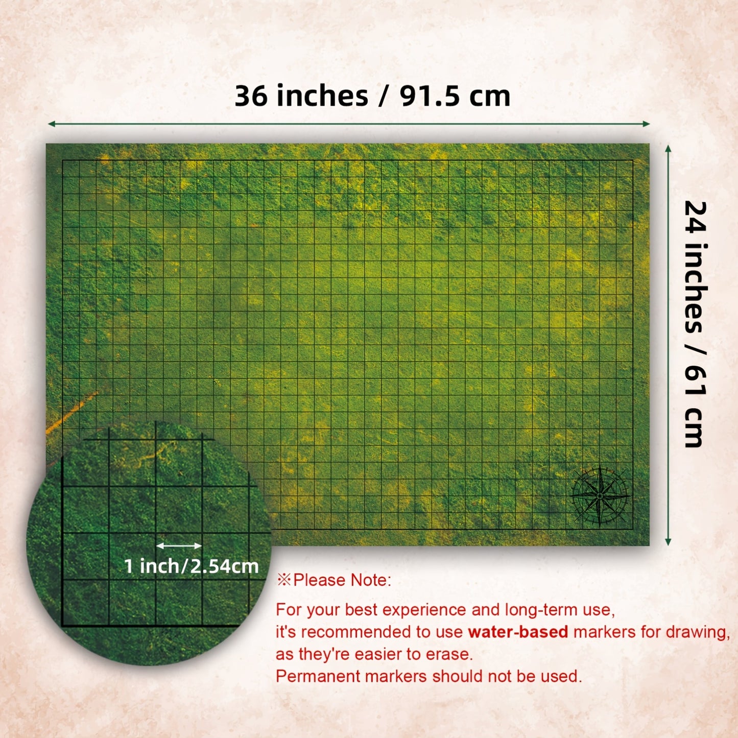3-Pack Double Sided Battle Terrain Grid Maps