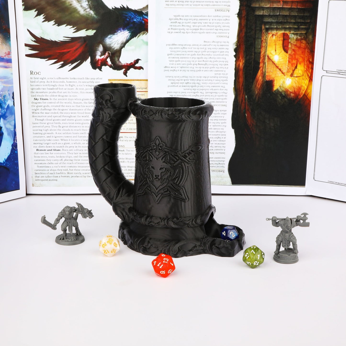 Wolf Crest Mug Dice Tower