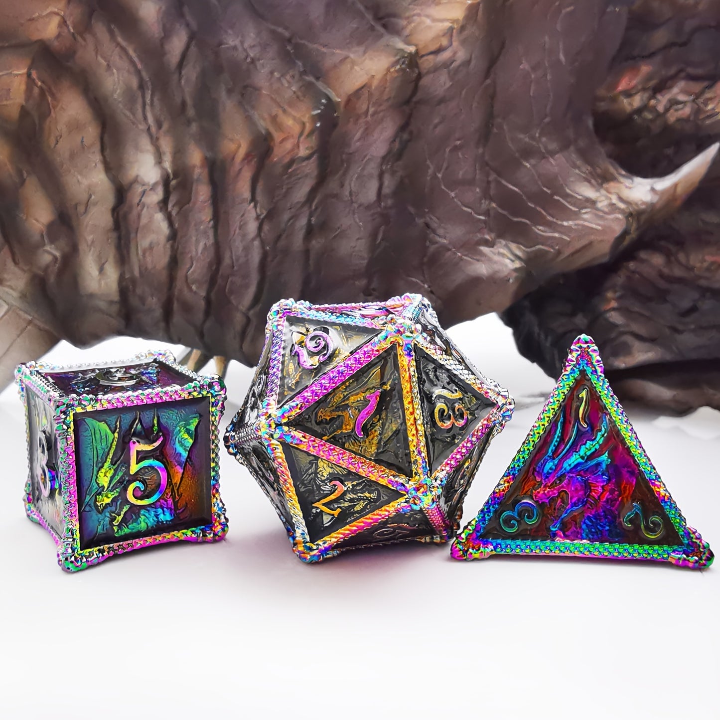 7-Piece Metal Dragon Dice Set