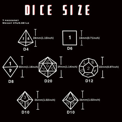 Blue Purple Liquid Core Dice Set