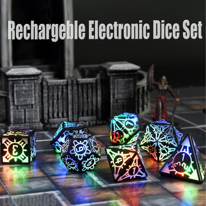7 piece LED Light Up Dice Set