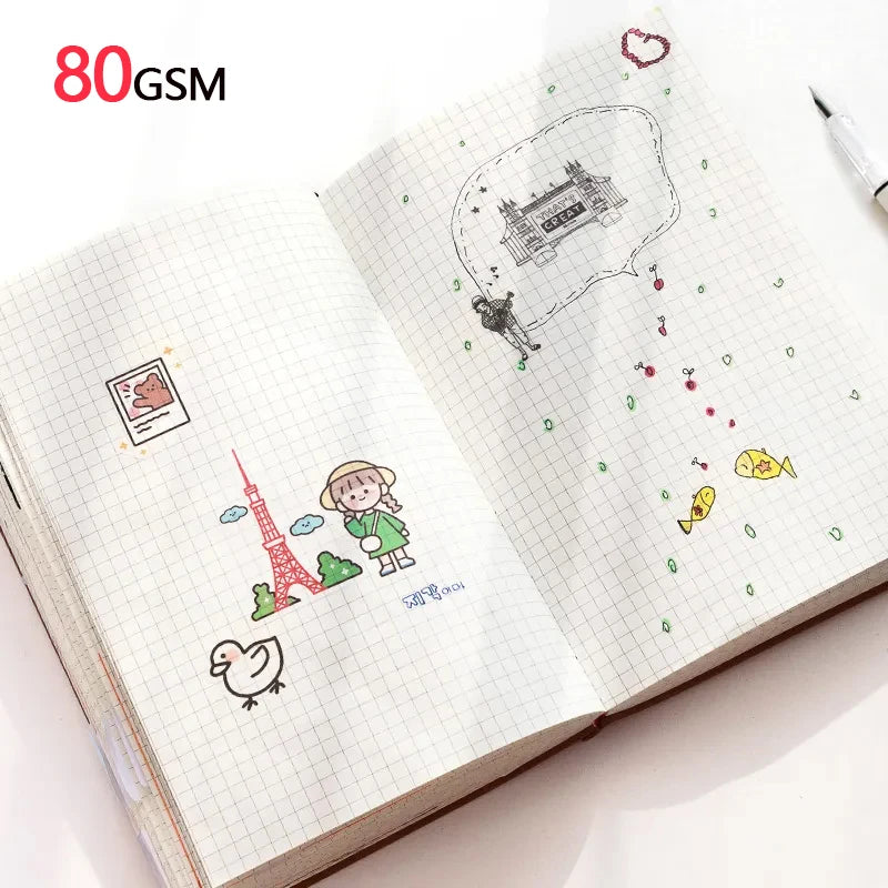 A5 Grid Notebook - 264 Pages