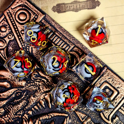 Pokeball 7 Piece Dice Set