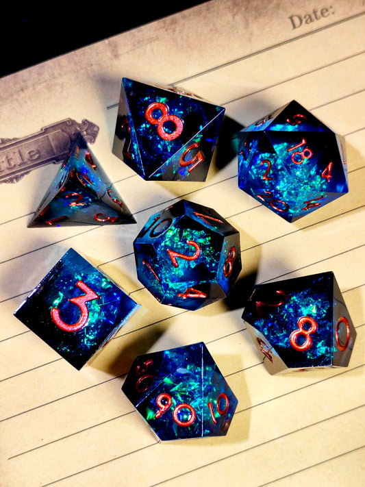 Galactic Magic - 7 Piece Sharp Edge Dice Set