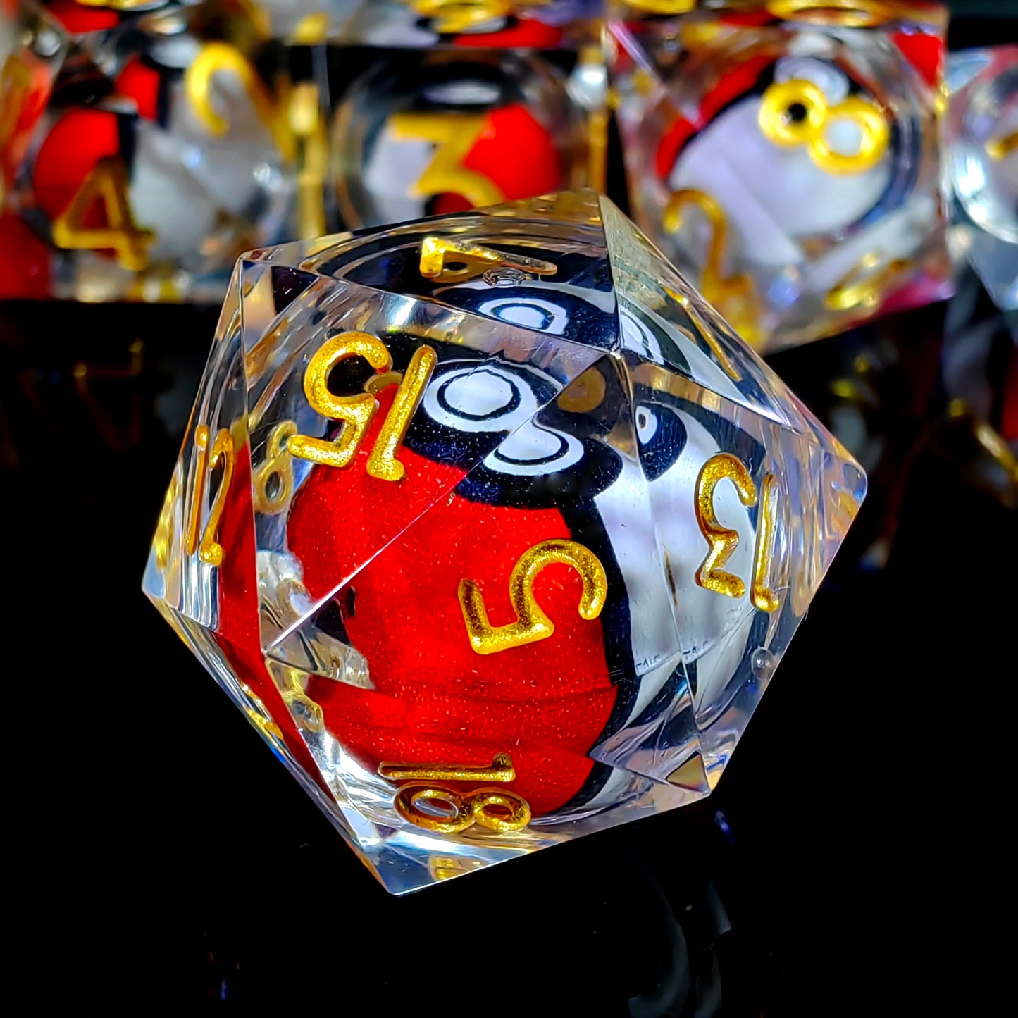 Pokeball 7 Piece Dice Set