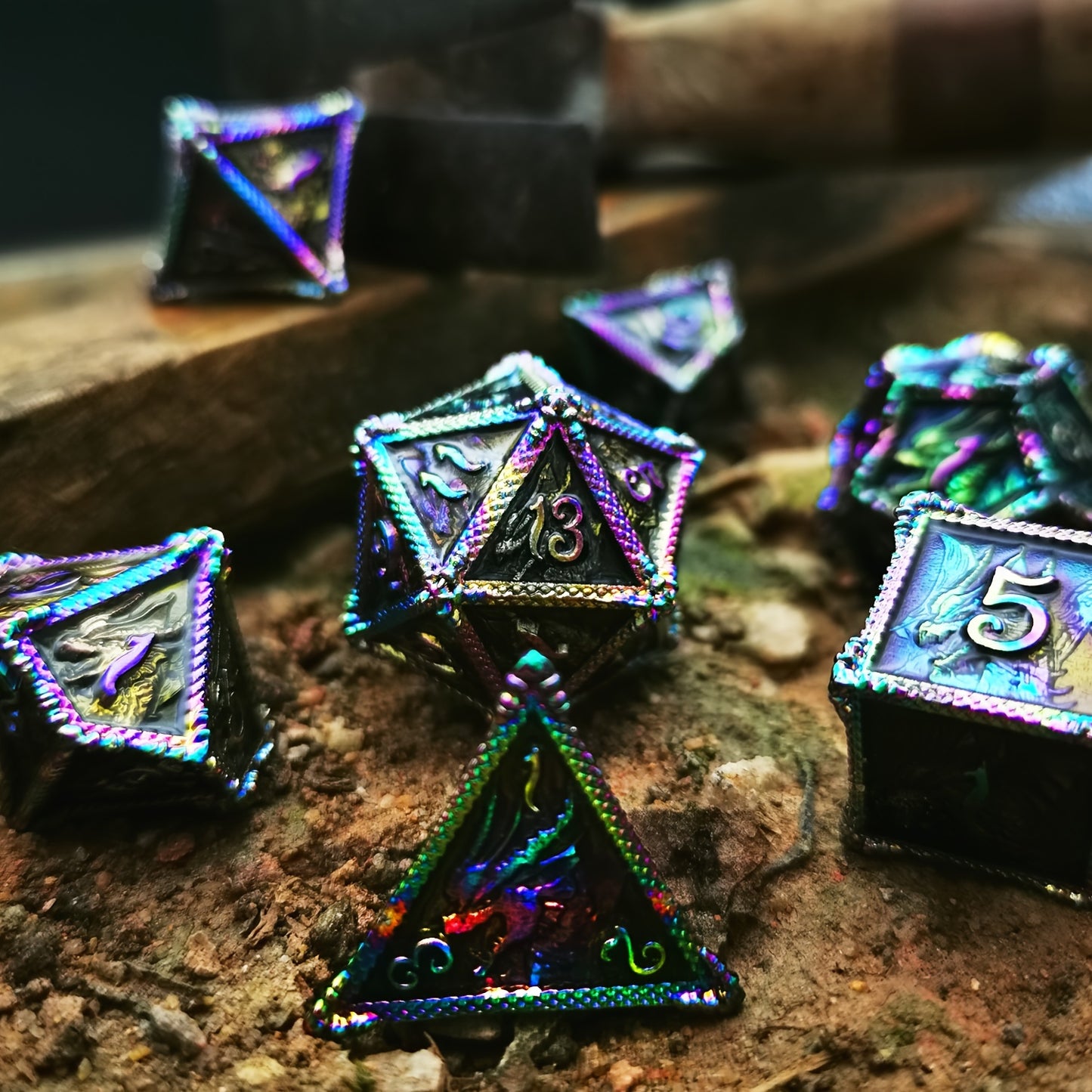 7-Piece Metal Dragon Dice Set
