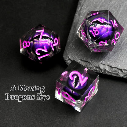 Purple Storm Liquid Core Dice Set