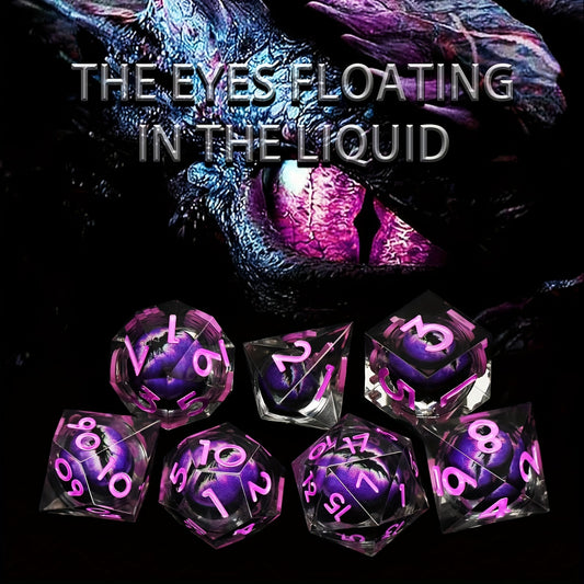 Purple Storm Liquid Core Dice Set