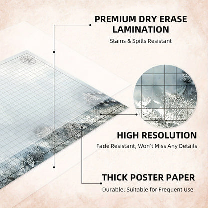 3-Pack Double Sided Battle Terrain Grid Maps